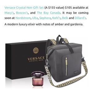 Versace Crystal Noir Set with Gray & Gold Accents